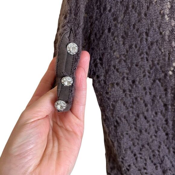 Saint Tropez mohair blend light brown‎ tie cardigan - Picture 7 of 9